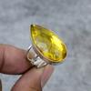 Citrine Gemstone Handmade 925 Sterling Silver Jewelry Ring Size 8 M-259