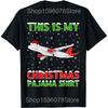 Christmas Airplane Tree Funny Pilot Gift Pilot Aviation T Shirts Streetwear Tee Shirt Short Sleeve Loose Clothing Unisex