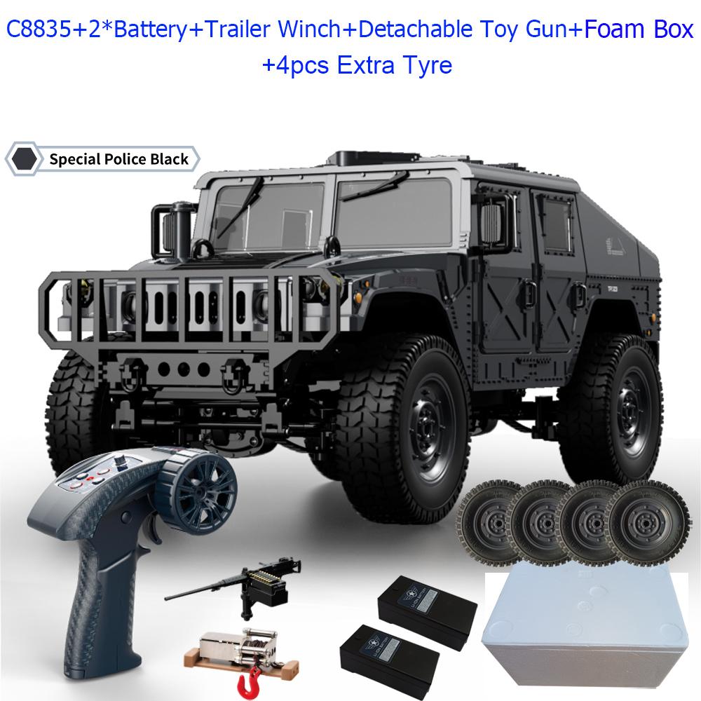 ABAH1 C8835 1:14 RC Car 2.4G Remote Control Car 4WD Off-road Climbing Simulation All-terrain RC Crawler Military Jeep JJRC RC Toys