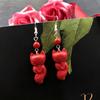 Классические модные красные киноварные серьги с бахромой, ретро романтичные серьги с розой, женственные универсальные свадебные серьги