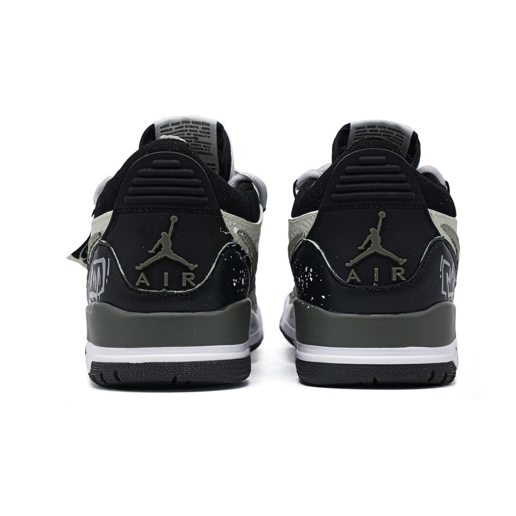 Jordan Jordan Legacy 312 Уличный Граффити Амортизация, Износостойкие Низкие Винтажные Баскетбольные Кроссовки Унисекс Черные CD7069-120(Команда947-)