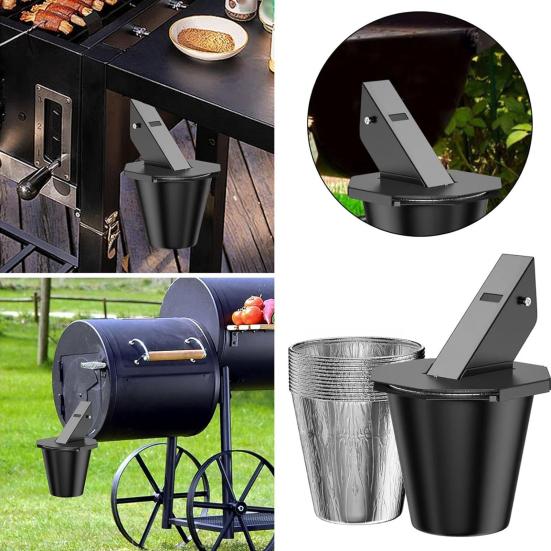 Бочка для сбора масла для пеллетного гриля, большая емкость, ведро из фольги, герметичное, для кемпинга, жироуловитель для приготовления на открытом воздухе и кемпинга
