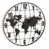 [A0021] - Зеркальные настенные часы "Mappmonde" чёрно-белые - 30 см