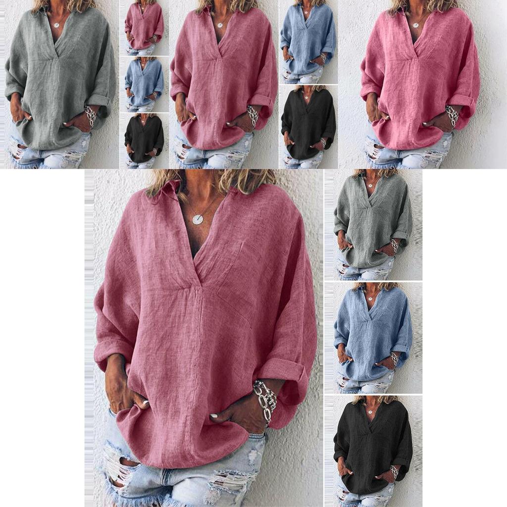 Elegant And Timeless Women's Oversized Cross V Neck Blouse With Ethnic Appeal
