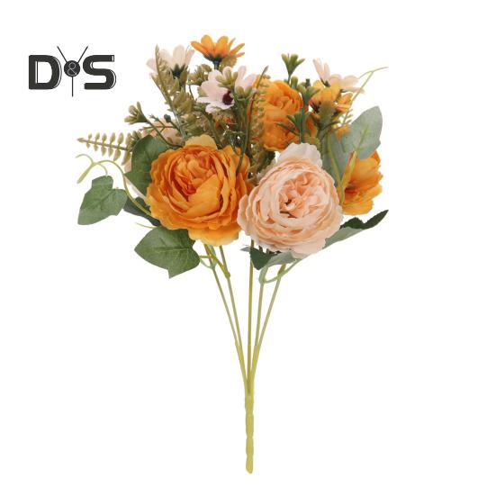 Букеты из искусственных цветов, искусственные ромашки, пионы, букеты, искусственные цветы, центральные украшения для стола, цветочные композиции для дома, свадебные украшения для отеля