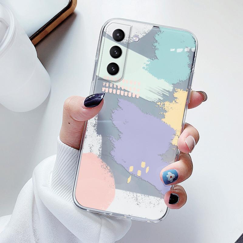 Case For Samsung Galaxy S23 S 23 Plus S23 Ultra S26 + Phone Cover Soft Shockproof Bumper Silicone Fundas Coque Cute Paint Clear