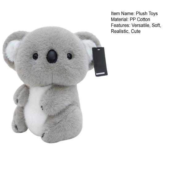 Soft Sitting Grey Koala Plush Toy Realistic Stuffed Animal Koala Hugging Pillow Christmas Gifts for Kids