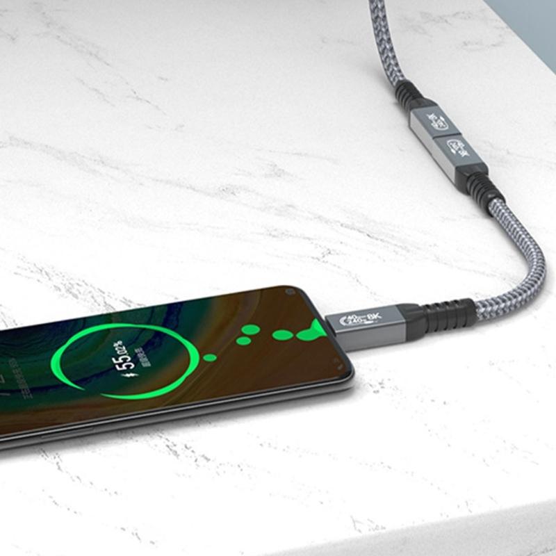 Высокоскоростной удлинитель Type C 40 Гбит/с, штекер-розетка Type C, с поддержкой видео 8K 60 Гц и Power Delivery 240 Вт