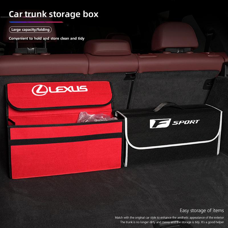 Car Trunk Organizer Storage Bag Foldable Tidying Case Tire Valve Cap For Lexus ES LM GS IS NX RX LX RZ IS250 IS430 RX300 ES300HYF0