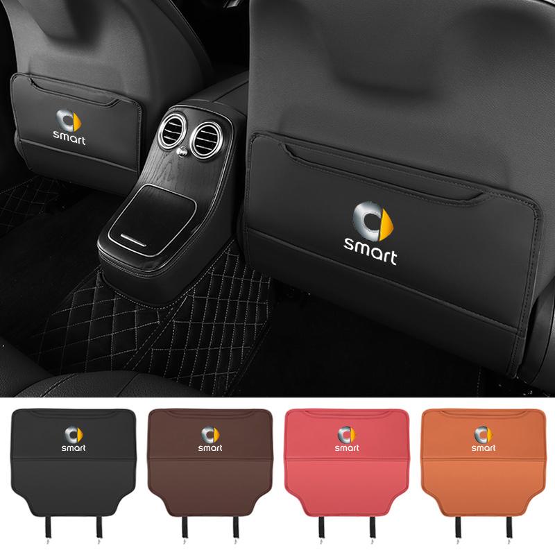 Leather Car Seat Back Protection Mat Anti Kick Pad Anti-dirt Pads For Mercedes Benz Smart Fortwo 453 2015 2016 2017 CWTWB1G767 z5