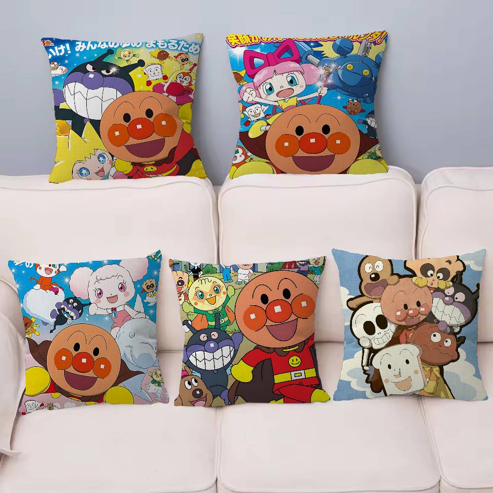 Children Anime Anpanman Personalized Picture Text Home Decorative Pillows Household Gifts 45X45Cm