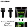 RISK M5x12mm Bicycle Water Bottle Cage Fixing Screws Titanium Alloy MTB Road Bicycle Bottle Holder Screws Air Pump Fixed Bolts