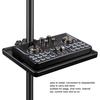 Microphone Stand Tray, Sound Card Tray, Multi-function Live Broadcast Stand Tray, Mobile Phone Tripod Accessory with Rubber Pad for Stage Control Room