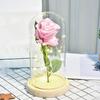 Artificial Rose Flowers Eternal Rose with LED Light Realistic Looking Battery Powered Simulation Rose Flower Holiday Gifts