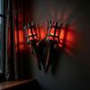 Handheld Torch Light Medieval Wall Lamp, LED Light, Retro Realistic Lamp Flame for Halloween Party Decor, Mardi Gras Indoor Landscaping Ornament