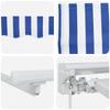 Manual Awning Frame with LEDs Blue and White 5 x 3 m