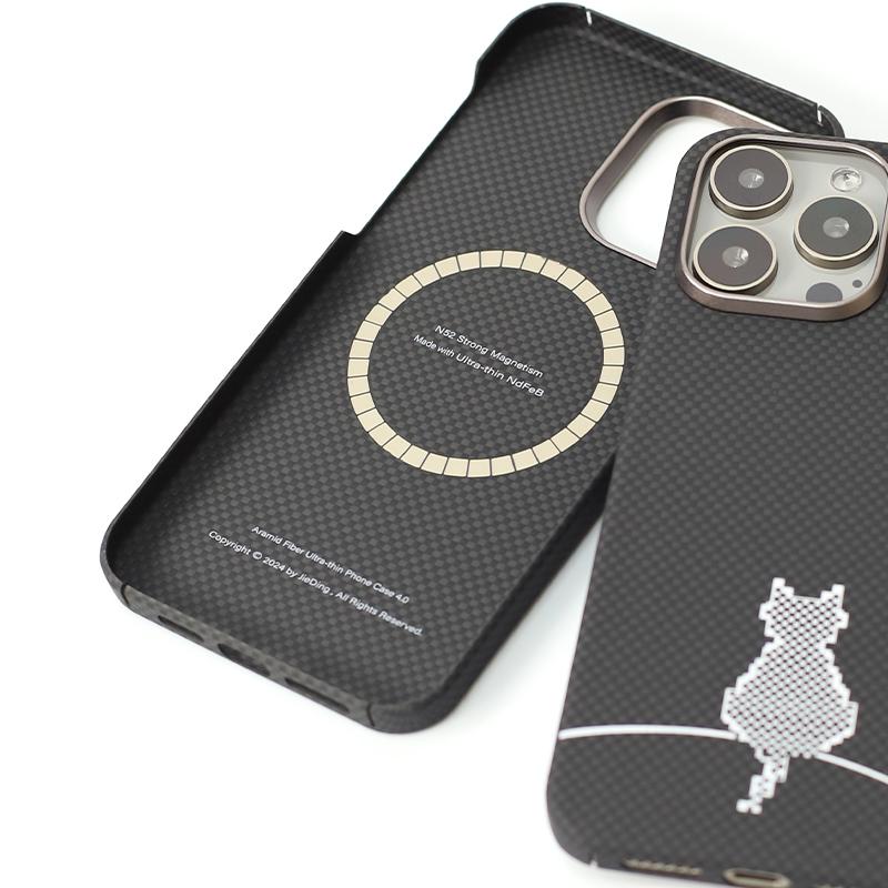 YTF-Carbon для Apple15Promax чехол для мобильного телефона из углеродного волокна арамидное волокно магнитный 15Pro защитный чехол деловой Плетеный корпус
