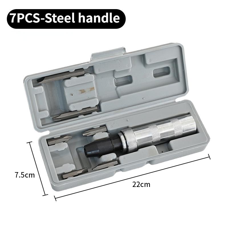 Impact Screwdriver Set Heavy Duty Shock Screw Driver Chisel Bits Tools Kit Flat Screw Extractor Remover