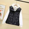 Loose Warm Down Cotton Vest Women's Autumn and Winter Short Style with Its Own Coat Jacket Vest