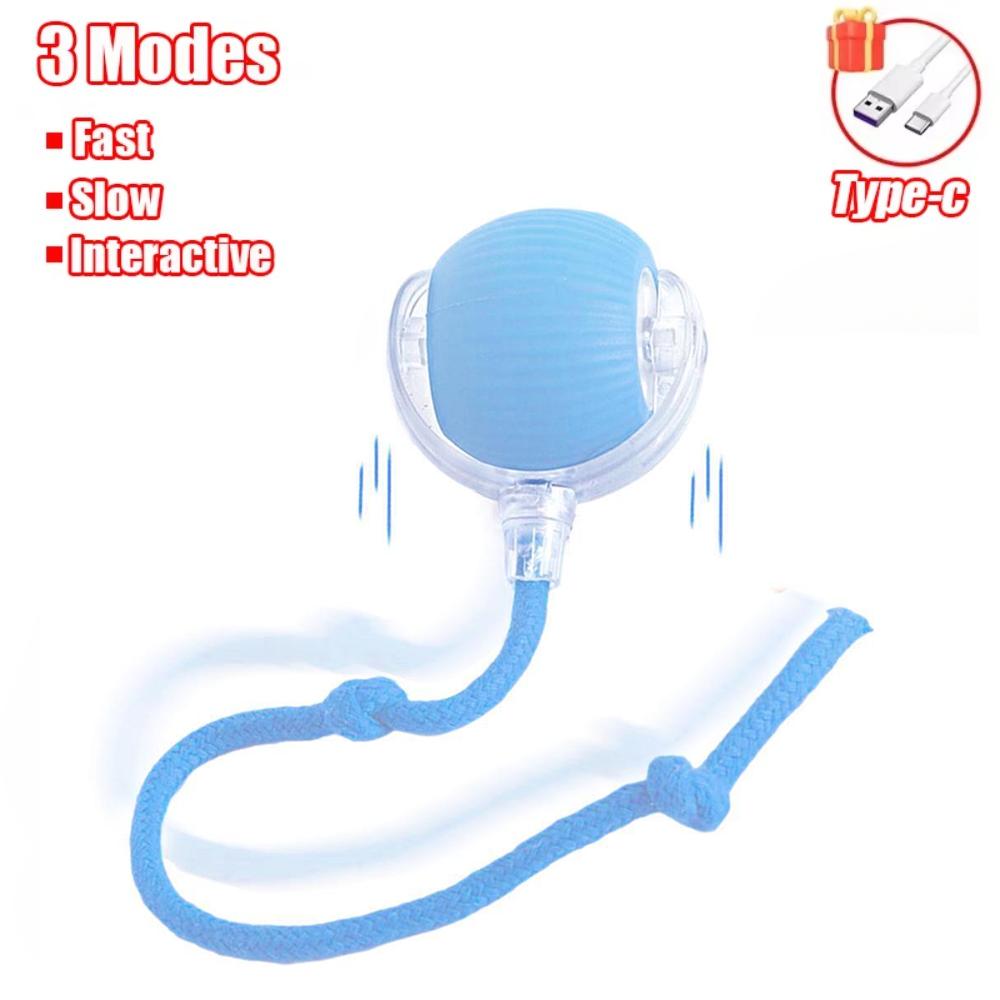 Lemeenq Интерактивный мяч-игрушка для кошек, Автоматически катящийся мяч с хвостом, Перезаряжаемая умная интерактивная игрушка для питомцев, Интеллектуальная мышь для кошки