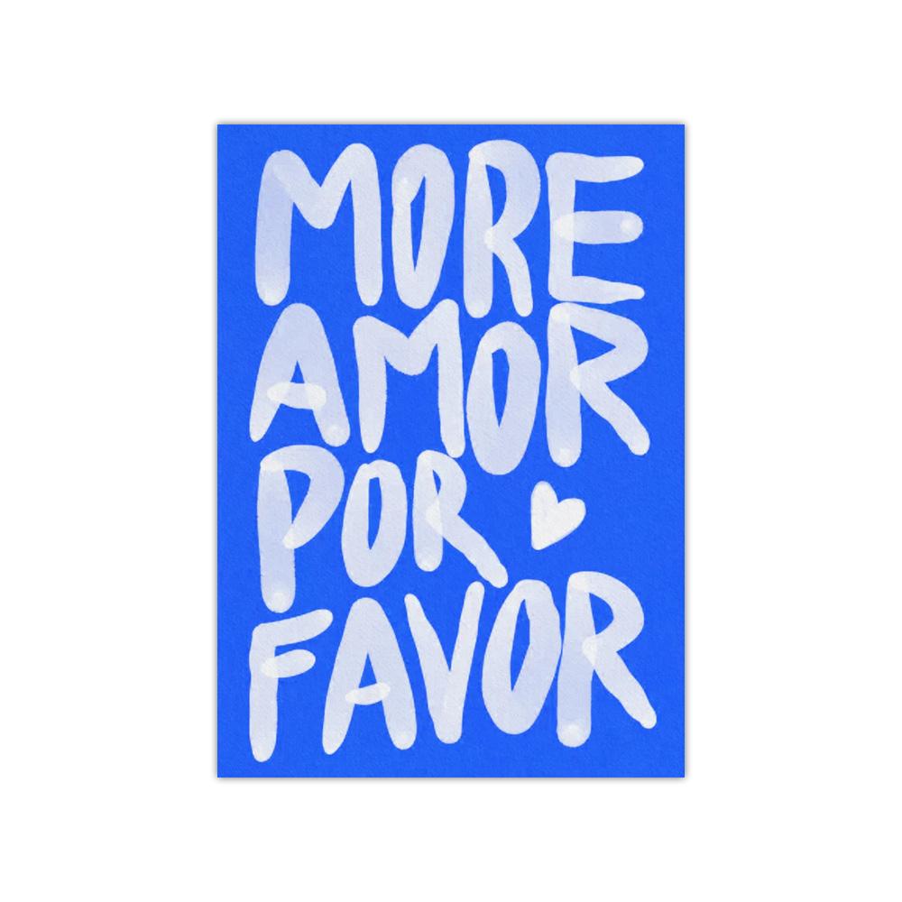 1PC Frameless Modern Eclectic More Amor Por Favor Sunshine Quotes Posters Canvas Painting Maximalist Wall Art for Home Decor