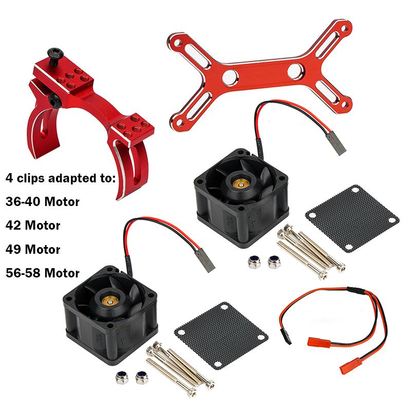 Motor Heat Dissipation Fan Bracket Kit for 1/7 1/8 ARRMA RC MOJAVE TYPHON KRATON OUTCAST BIG ROCK FIRETEAM INFRACTION FELONY Car