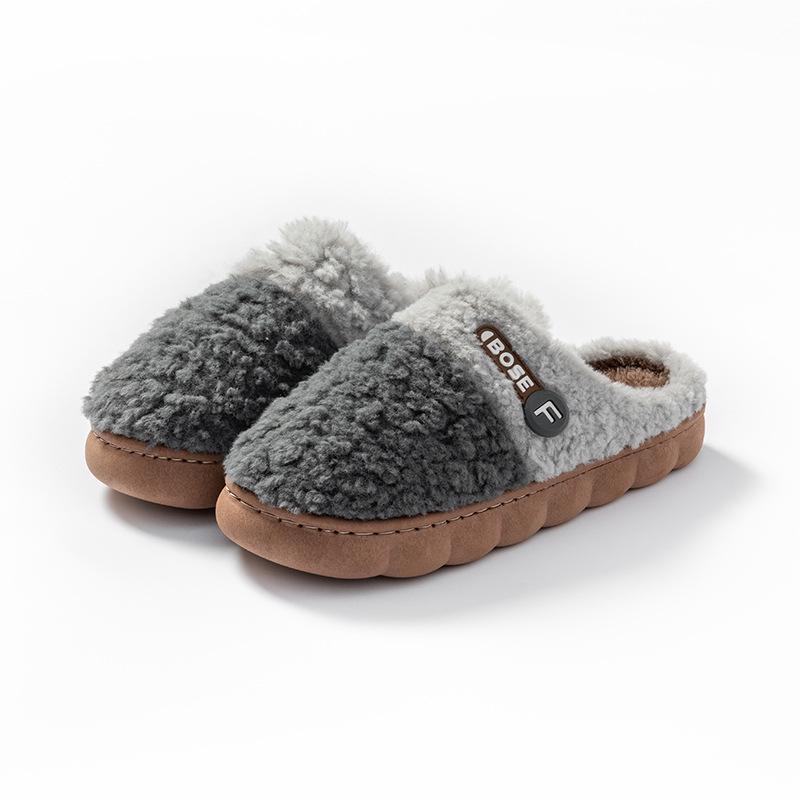 Autumn/Winter Indoor Outdoor Furry Cotton Slippers for Men & Women