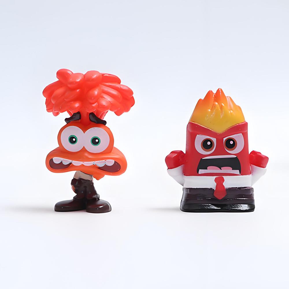 9 Pcs/Set New Inside Out 2 Action Figure Toy Sadness Joy Anger Disgust Fear Model Doll Cake Decorative Desk Ornament Kids Gift