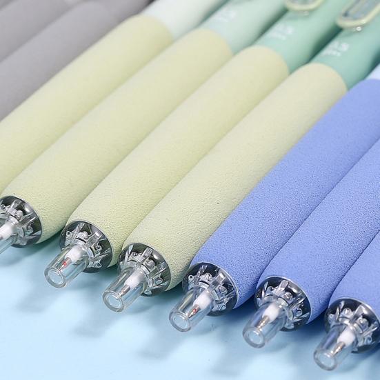 4 шт. 0,5 мм гелевая ручка пресс-типа мягкая губка быстросохнущая пластиковая ручка большой емкости школьные канцелярские принадлежности студенческий подарок