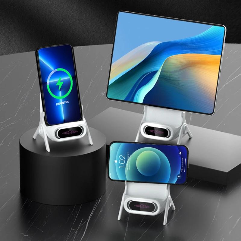 15W Mobile Phone Wireless Charger Compact Desktop Holder Convenient Fast Charging for Phone/Tablet Smart Charging Stands