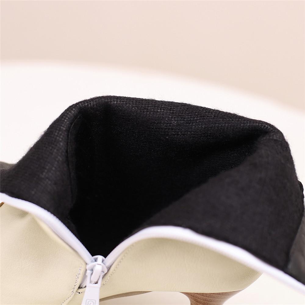 Fashion Sexy Strange Thin Heel Splicing Chelsea Ankle Boots Women Autumn Winter Shoes Woman Pointed Toe High-Heeled Fashion Short Bootie