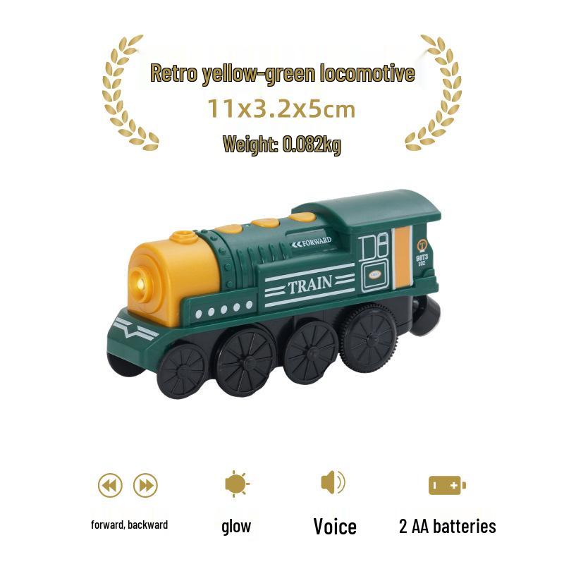 Electric Ride-On Train Set for Kids - Compatible with Thomas Brio Mi Rabbit Wooden Tracks