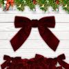 10/20 шт. рождественские бархатные банты, маленькие венок, бант, украшение, ручная работа, поделки своими руками, винно-красные банты, украшение на елку