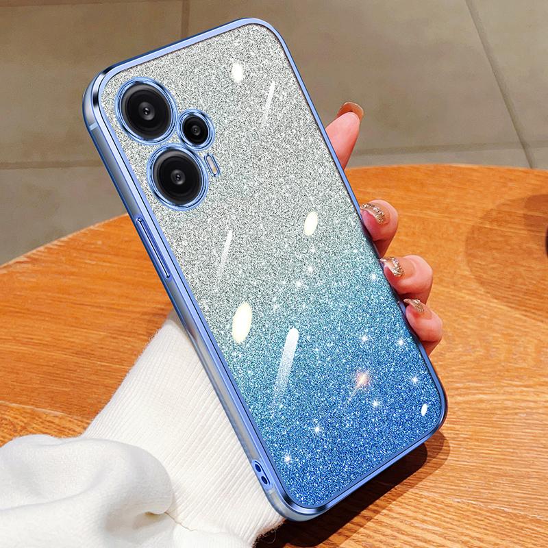 KEYSION Роскошный чехол-бампер с блестками для Xiaomi POCO F5, прозрачный, мягкий ТПУ, противоударная задняя крышка для POCO F5 Pro