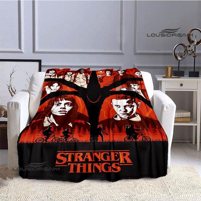 Плед 'Очень странные дела' Классический принт Тонкий плед Фланель Мягкий и удобный Домашний Плед для путешествий Подарок на день рождения Плед для кровати