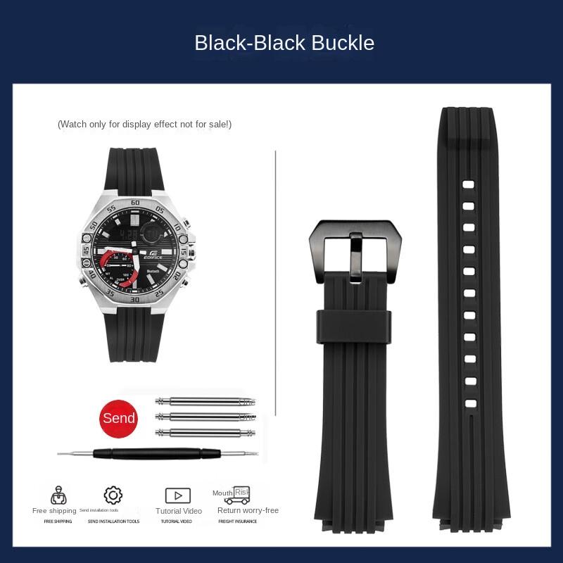 Сменный силиконовый ремешок для часов Casio ECB-10YP ECB-10YPB ECB-950 Серия Edifice резиновый ремешок Мужской браслет для часов 20 мм