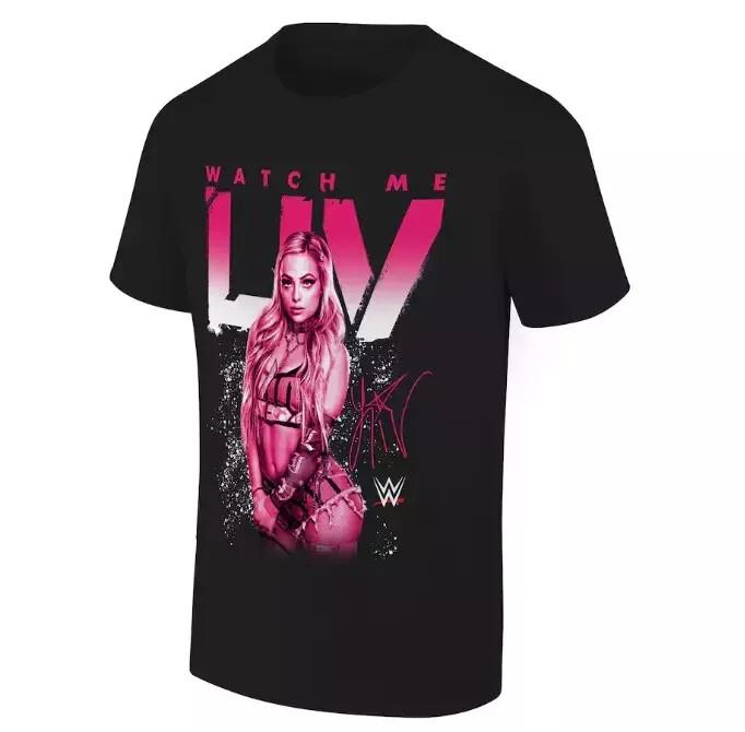 Liv Morgan Watch Me Черная Хлопковая Футболка Мужская Женская S-5XL Унисекс Футболка