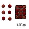 12pcs/box Christmas Tree Decoration Hanging Jujube Red Dark Green White