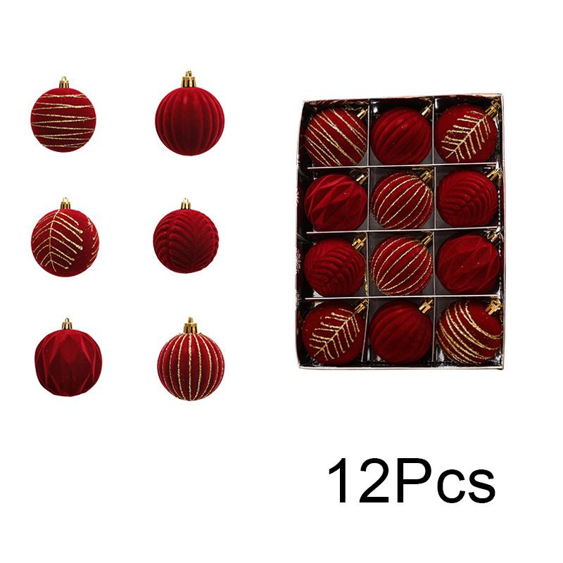 12pcs/box Christmas Tree Decoration Hanging Jujube Red Dark Green White