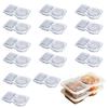15/25/35Pcs Condiment Containers Reusable Dual Compartment Sauce Boxes with Lids Snack Containers for Dressings Desserts