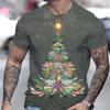 Hot Sell Christmas T-Shirt For Men 3d Snowman Printed Men'S Clothing Street Designer Short Sleeve Tshirts Daily Casual Tops Tees