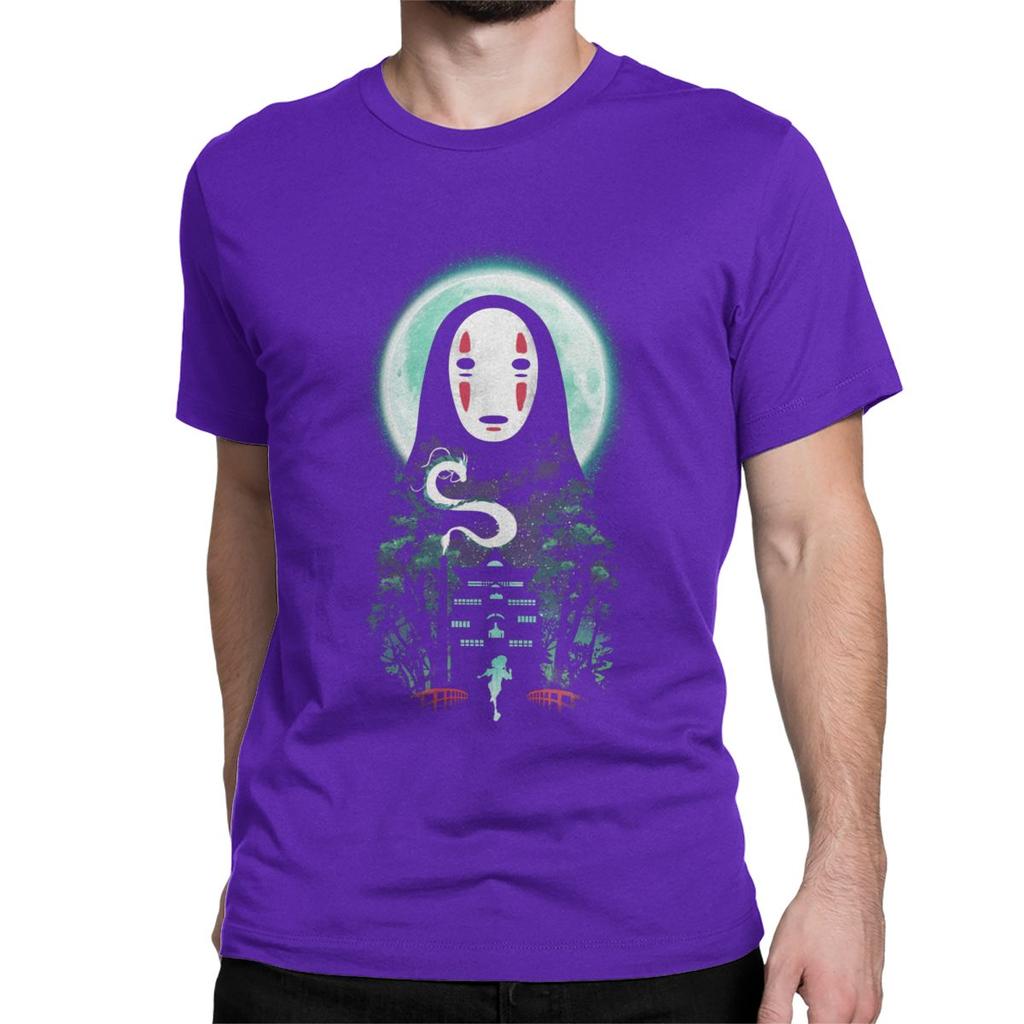 Hipster Forest Spirit T Shirts For Men Crew Neck T Shirts Spirited Away Ghibli Short Sleeve