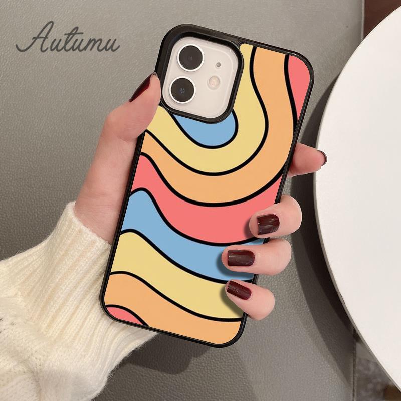 Чехол для телефона с завитками для iPhone 11 12 13 14 Pro Max mini X XR XS SE 2020 5 6S 7 8 Plus Samsung Galaxy S21 S22 Cover shell