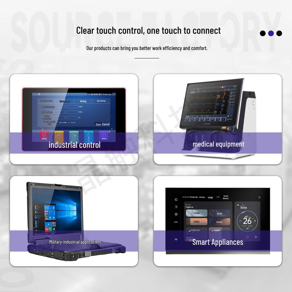4.3" Resistive Touch LCD Screen Assembly Kit with Anti-Interference for Industrial Control