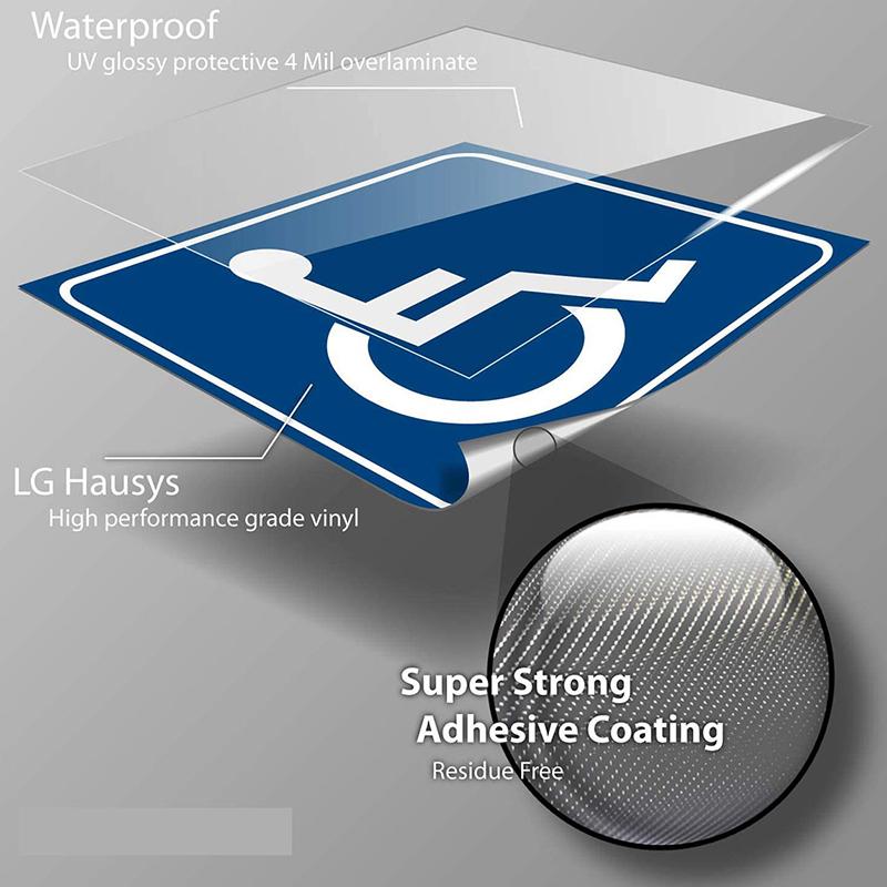 2 шт. Знак для инвалидов Инвалидность Мобильность Парковка Автомобильная наклейка ПВХ Наклейка Для Авто