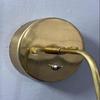 Antique Brass Wall Sconce | 1950s Wall Lamp with Shade | Mid Century Modern Wall Light | Wall Mounted Lighting Fixture