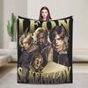 Soft Blankets Travel Office Leon Kennedy Throw Blanket Novelty  Bedspread For Living Room