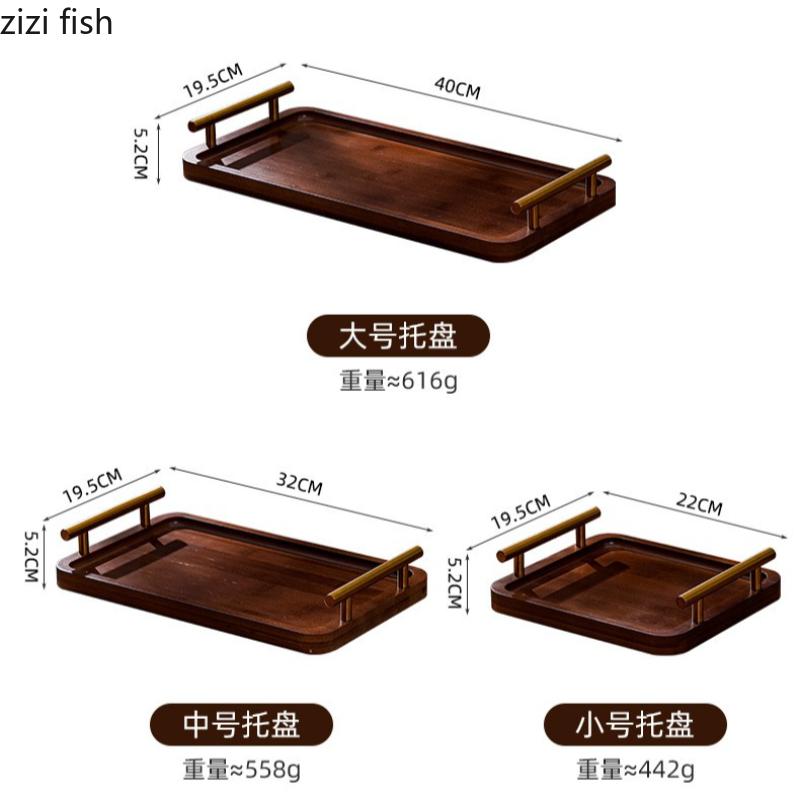 Rectangular Wooden Pallet Dual Ear Storage Tray Tea Trays Fruit Plate Pastry Plate Display Tray Bread Plates Dessert Plates Dish