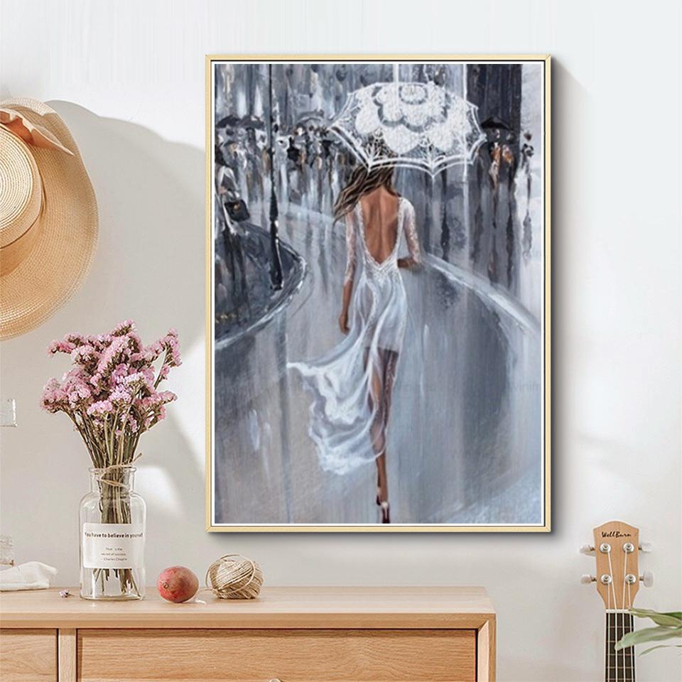 5D Красота Искусство DIY Пейзаж Алмазная картина Набор для вышивки крестом Полный круглый Алмазная вышивка Мозаика Декоративная живопись