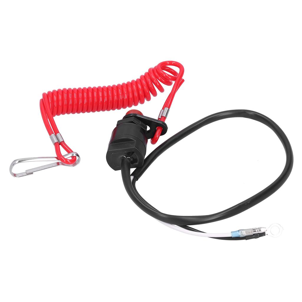 Universal Boat Outboard Engine Motor Kill Stop Switch With Safety Tether Lanyard Kit